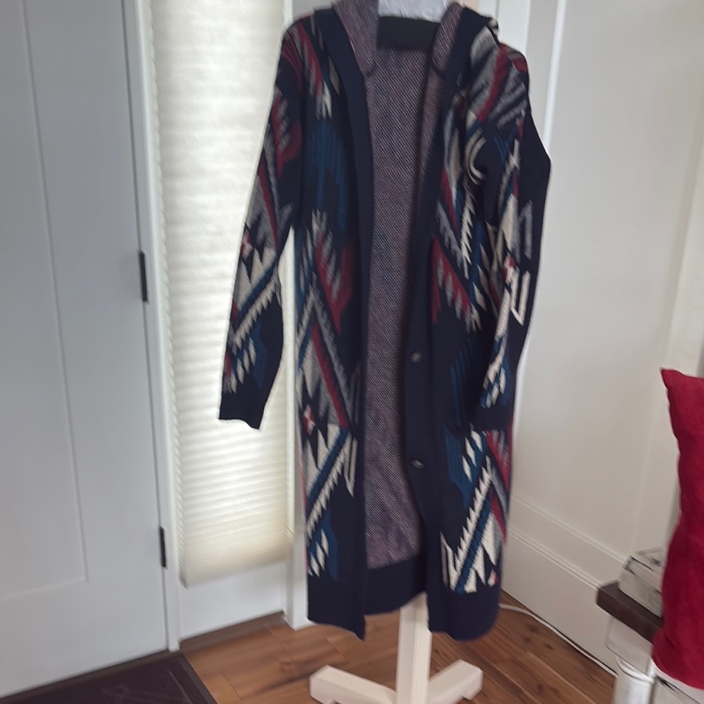 Tribal Patterned Long Cardigan